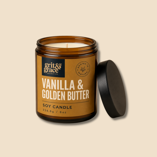 Vanilla & Golden Butter Hand-Poured Artisan Candle